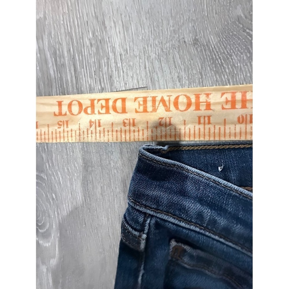 Banana Republic Premium Denim‎ Skinny Ankle Jeans 25P Dark Wash Distressed Knee - Picture 5 of 7